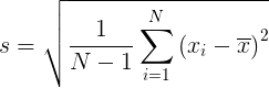 Sample standard deviation