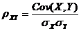 corr(X,Y) = Cov(X,Y)/(Std(X)*Std(Y))